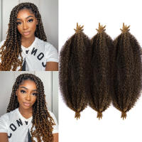 Extensiones De Cabello Crochet Afro Spring Twist Pre-Separadas Marley Para Mujeres Synthetic Braids Cabello Tejido De Afro Twist - details 13