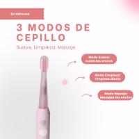 Cepillo de Dientes Eléctrico Infantil, niño y niña, con Tapa Cabezal de Conejito, Sónico y Recargable USB, 3 Modos de Cepillado, Suave y Divertido para Niños, Impermeable IPX7, Incluye 3 Cabezales de Repuesto - Extrahouse - details 1