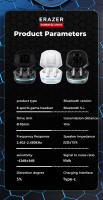 Auriculares ERASER TWS Bluetooth 5.4 Gaming In-ear Cancelación De Ruido Bajo Latencia Sonido HIFI Earbuds Para Música Y Gaming - details 12