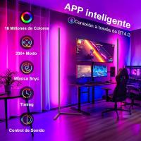 Lámpara de pie LED 160cm con Mando I Distancia y APP, lámpara de pie intelente, lámpara de Esquina que cambia de color RGB - details 1