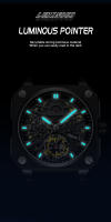 Reloj Mecánico Automático Para Hombre BINBOND H1133 2024 Tourbillon De Lujo Con Correa De Acero Y Ventana De Cristal Hardlex Resistente Al Agua Y Shock - details 12