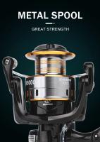 Carrete De Pesca De Mano Ambidextro Ultra Ligero Con Ratio De Engrosamiento 5.2:1 26LB Max Drag Spinning Para Agua Dulce Y Salada Con Carrete De Metal CNC - details 5