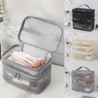Bolso De Viaje Para Maquillaje Y Artículos De Higiene Personal De Mujer Organizador Transparente De Malla PVC Para Cosméticos Y Toallitas - details 0