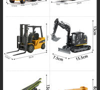 Mini Excavadora De Escala 1:50 HUINA Con Sistemas Hydraulicos Juguete De Construcci\u00f3n Para Niños Regalo De Juguete De Maquinaria De Ingenier\u00eda Para Ni\u00f1os - details 15