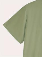 Camiseta De Verano Para Hombre 100% Algodón Cómodo Y Suelto Con Impresión De Sistemas Solares Y Planetas Cuello Redondo Manga Corta Top Transpirable - details 14