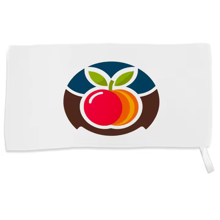 MERCHANDMANIA TOALLA PEQUEÑA ABSORBENTE logo profesional frutero fruteria fruta suave personalizada con cinta elastica - 1