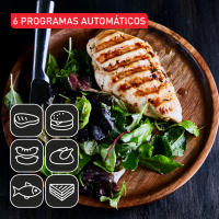 Grill de contacto inteligente Tefal OptiGrill+, resultados perfectos, sin supervisión, 6 programas automáticos, fácil de limpiar, asados saludables, GC718D10 - details 3