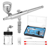 Kit De Aerógrafo Profesional Para Modelado Y Pintura Con Adaptador G1/8 Llave De 2 Copos De Flujo 2 Agujas 2 Boquillas - details 2
