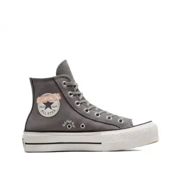 Converse shops grises sucias plataforma