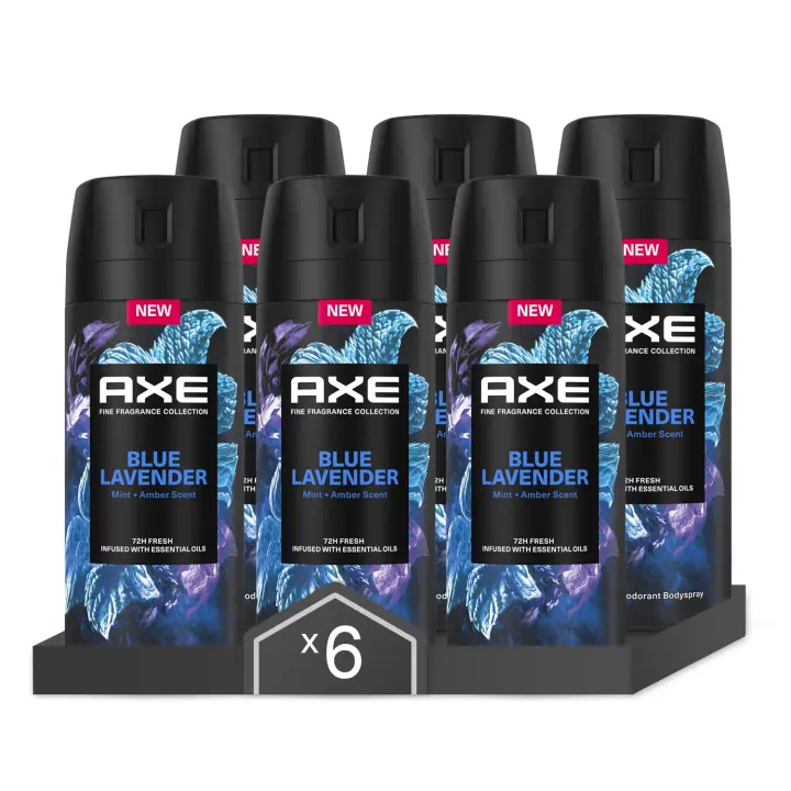 Axe Desodorante Blue Lavender Fragancia Premium 150ml - Pack de 6 - 1