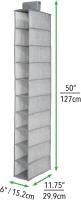 Juego de 2 zapateros colgantes - Solución ideal para guardarropa - Zapatero colgante con 10 compartimentos - Gris - details 3