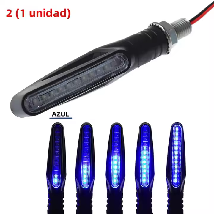 1/2 Pcs Luz Indicadora De Señal De Motocicleta Universal 12V LED Para Coche Automóvil Luz De Agua Fluente Faros Intermitentes - 1