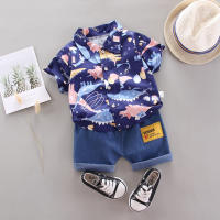 Conjunto De Verano Para Bebé Boys Camisa De Dibujos Animados Y Shorts 2 Piezas Ropa Infantil Casual De Dos Piezas Traje Para Niños Recién Nacidos - details 4