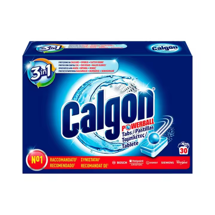 Pastilhas antical para máquina de lavar roupa 30 unid. calgon - 1