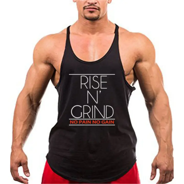 New Mens Cotton Breathable Tank Tops Shirt Gym Fitness Vest Sleeveless Male Casual Bodybuilding Sports Running Workout Clothes - 1