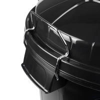 Cubo de Basura Negro Cofan | Tapa y Asas Metálicas | Capacidad 100 Litros | Polipropileno Resistente - details 2