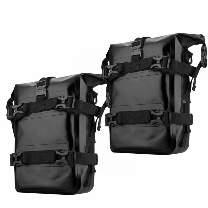 Bolsas De Bumper Para Motocicleta 2PCS Impermeables 5L-8L Universal Para Almacenamiento De Herramientas Y Barra De Choque - 1