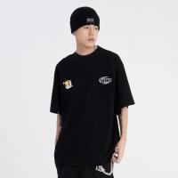 Camiseta De Algodón Coreano Para Hombre Estampada De Dibujos Animados Veraniega Tendencia Y2k Retro Estilo Callejero Mitad Manga Tops Transpirable Ligera Secado Rápido Protección Solar Sostenible Sin Arrugas - details 1