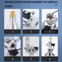 Regulador De CO2 Para Acuario Válvula Electromagnética De Reducción De Presión De CO2 Con Contador De Bolbolas Sistema De Control De CO2 Para Tanque De Peces AC100-240V Aluminio - details 10