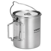 LIXADA Taza De Acero Inoxidable Portátil De 750ml Con Tapa Y Manija Plegable Para Camping Cocina Picnic Deportes Al Aire Libre - details 20