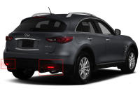 Lámpara De Freno Trasera LED Roja Para Nissan Juke Murano Sentra Quest Infiniti FX35 FX37 F50 QX70 Reflector De Parachoques Instalación Directa Reemplazo Útil Para Coches - details 10