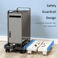 Soporte Ajustable Para CPU Móvil Con 4 Ruedas De Aluminio Ventilado Soporte Para Torre De PC Con Ruedas De Aluminio Soporte Para Computadora De Escritorio - details 1