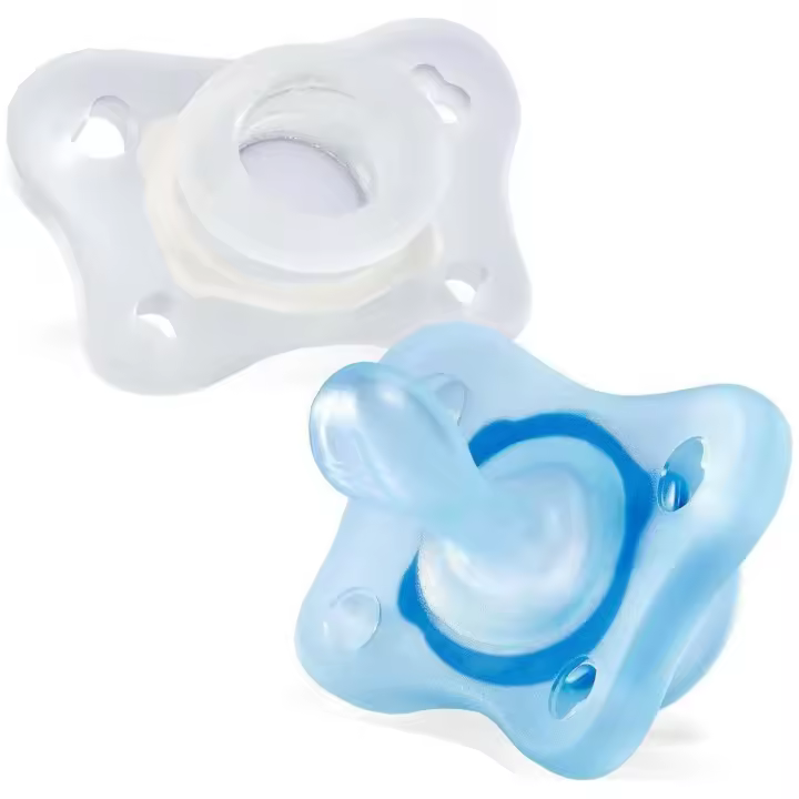 Chicco Physio Mini Soft Chupete Silicona Ortodontico 0-2M Azul 2Uds - 1