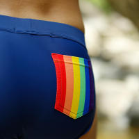 Bikini De Natación Para Hombres Briefs De Push-up Arco Iris Moda Verano 2023 Shorts De Playa Sexy Material Poliéster Y Poliamida Talla Unica - details 19