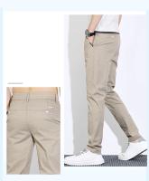 Pantalones Casuales Para Hombre Verano Ligeros Malla Elástica Pantalones Rectos Transpirables Moda Fitted Pantalones Casuales - details 3