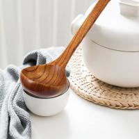 Largo, Cubo de sopa de Madera, grande de cocina, para revolver y Cocinar (marron) - details 3