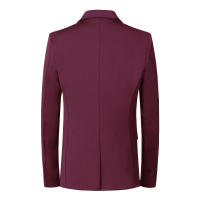 Chaqueta De Traje Para Hombre En Color Sólido Ajustada Elegante Blazer Para Bodas Y Negocios Moda Casual Traje Profesional - details 6
