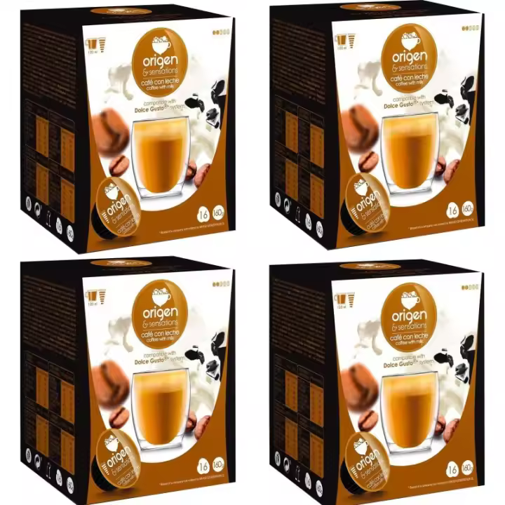 4 cajas deCafé con leche, 16 cápsulas Origen & Sensations compatibles Dolce Gusto 8435336216061 - 1