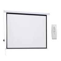 HOMCOM Pantalla del Proyector Eléctrica Portátil Universal Pantalla para Proyección Motorizada 4:3 con Control Remoto Cine en Casa Presentaciones Colgada de Pared - details 0