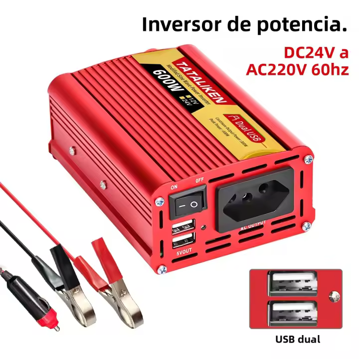 Inversor De Energía Portátil Para Coche TATALIKEN Brazil Socket DC 12V/24V a AC 110V/220V 600W/1500W/2000W/2500W Accesorios De Auto - 1