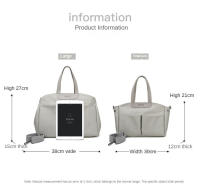 Bolso Mummy Multifuncional Impermeable Para Hombro Cruzado Bolso De Mano Para Carrito De Bebé Grande Capacidad Bolsa De Bebé Y Mamá - details 4