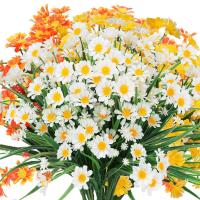 Bouquet De Flores Artificiales De Margarita Blanca Para Decoración De Hogar Y Jardín Estilo Seda Para Bodas Y Fiestas - details 1