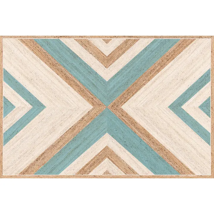 VINILIKO, Alfombra de vinilo Tahir Azul, estilo textura impresa - 1