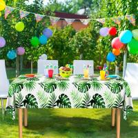 Mantel De Cumpleaños Con Hojas De Palma Juego En El Bosque Material Plástico Impermeable Y Resistente Al Aceite Para Fiestas - details 5