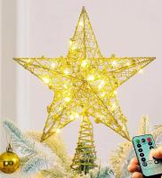 Estrella LED Para Árbol De Navidad Toppers Operada Por Batería Decoración De Fiesta En Sala Luz De Año Nuevo - details 0