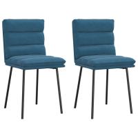 vidaXL Sillas de comedor 2 unidades terciopelo en color Verde oscuro/Rosa/Azul y más | cómodas modernas ergonómicas para comedor cocina salón hogar - details 2