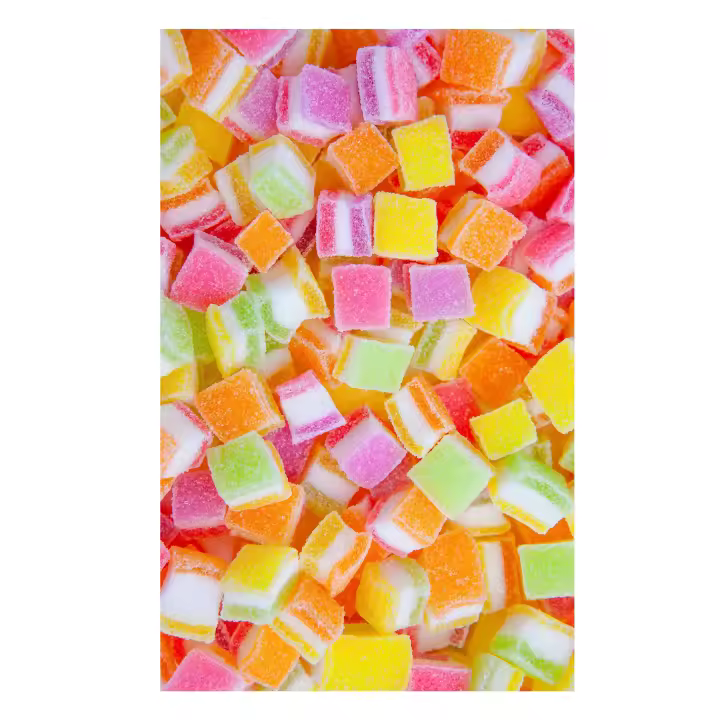 Manterol - Toalla de playa picture estampado golosinas. Tejido liso por un lado y rizo por el otro. Super ligera y absorbente con un diseño de gominolas multicolores. - 1