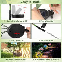 Lámpara De Jardín Solar LED Para Orquídeas Impermeable Decoración De Navidad Y Fiesta Para Aisles Corredores De Villa Y Jardín - details 11