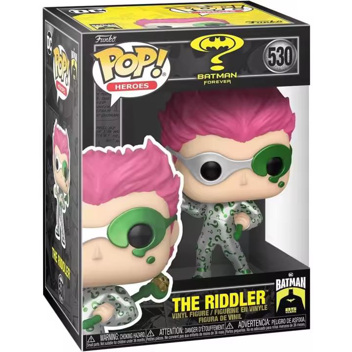 Funko Pop! Películas: El Enigma - Metálico - Batman Forever 1995 - ¡Gran Novedad! - 1