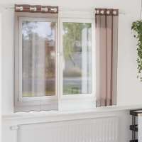 Cortinas de gasa con ojales vidaXL 2 uds 140x175 cm en color Verde manzana/Rosa/Amarillo y más | protección solar decorativa para ventanas hogar oficina dormitorio fácil de instalar - details 6
