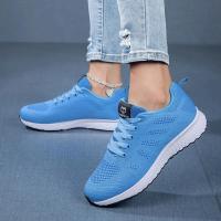 Zapatillas De Mujer Casual Verano Transpirables De Malla Plataforma Al Aire Libre Zapatillas Deportivas Con Cordones Para Caminar Y Correr - details 6