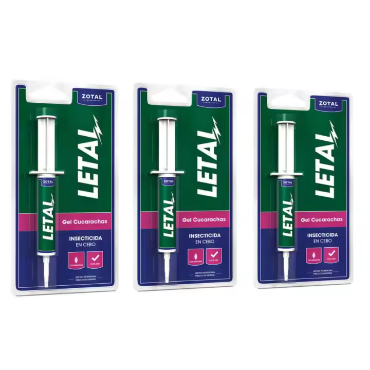 Zotal Laboratorios Pack de 3 Insecticida LETAL TRX ZOTAL en Cebo Contra Cucarachas, 30 Gr - 1