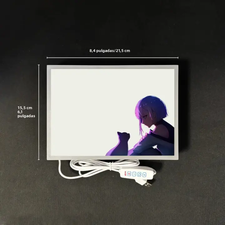 Lámpara De Noche LED Neón Edgerunners Anime Cyberpunk Con Efecto 3D Decoración De Habitación Para Otaku Gamers Luz De Mesa Con 3 Colores Frío Calido Neutro Tamaño 30cm - 1