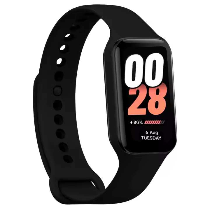 Ociodual Correa de Recambio Compatible con Xiaomi Smart Band 8 Active/Redmi Smart Band 2, de color Negro, Pulsera de Repuesto de Silicona Suave Flexible Sport Goma Transpirable - 1