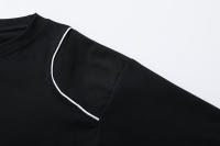 Camiseta De Hombre De Verano 2025 Trendy Con Parches Y Bloques De Color Sólido Cuello En Cuerda Corta Transpirable Top Pullover - details 5