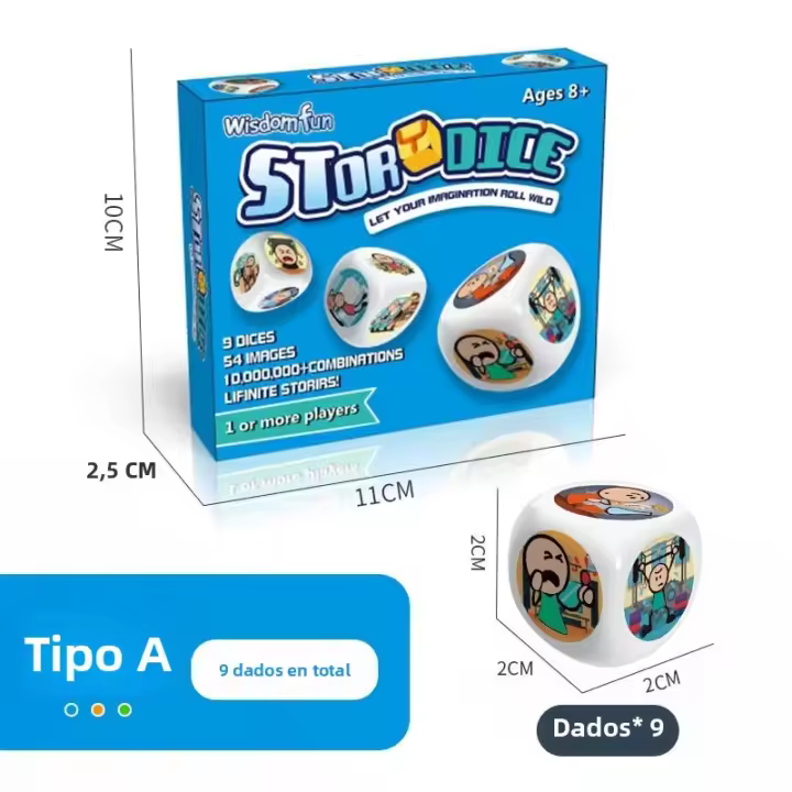 Juego De Dados De Acrílico Juego De Lectura Y Historias Para Mejorar La Lógica Y El Lenguaje Juego De Fiesta Para Adultos - 1